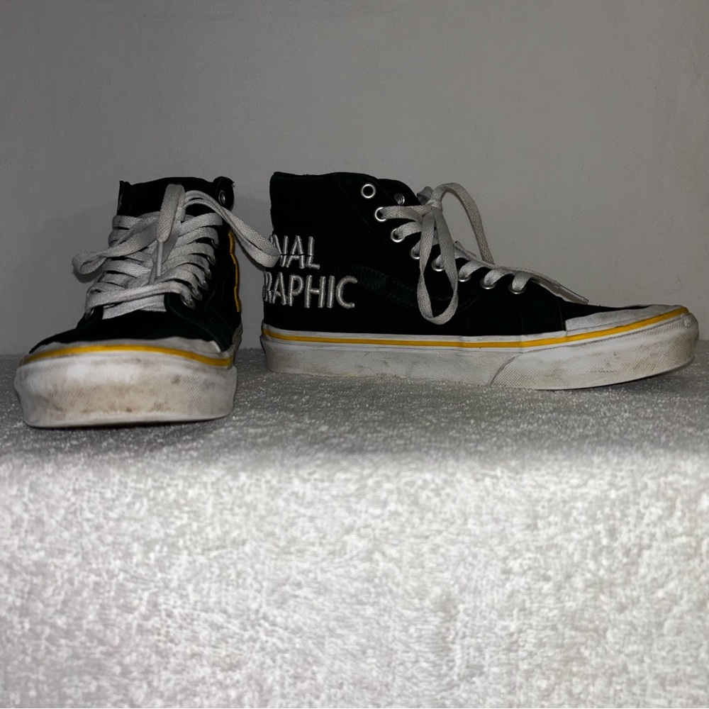 National Geographic x Vans Sk8-Hi - Unisex Men's 7/Women's 8.5 Black & Yellow - Picture 6 of 15